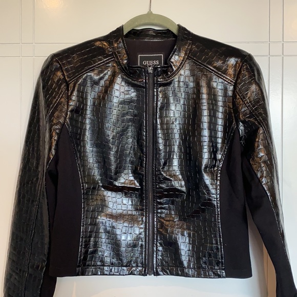 Guess Faux Leather jacket. Python. - Picture 2 of 7